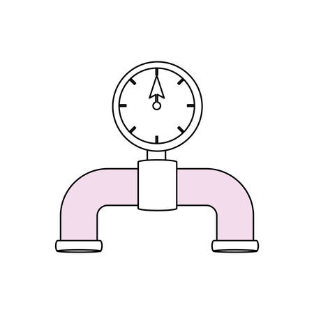 Pipe plumbing symbol over white background vector illustrationのイラスト素材