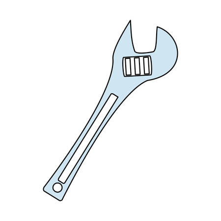 Plumbing wrench isolated over white background vector illustrationのイラスト素材