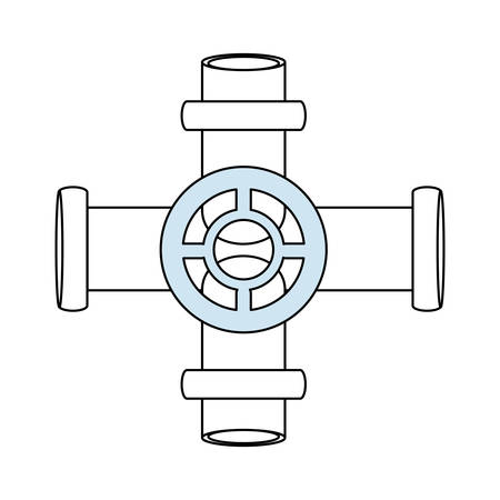 pipe plumbing symbol over white background vector illustrationのイラスト素材