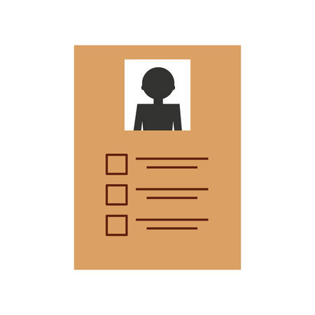 Curriculum Vitae isolated over white background vector illustrationのイラスト素材