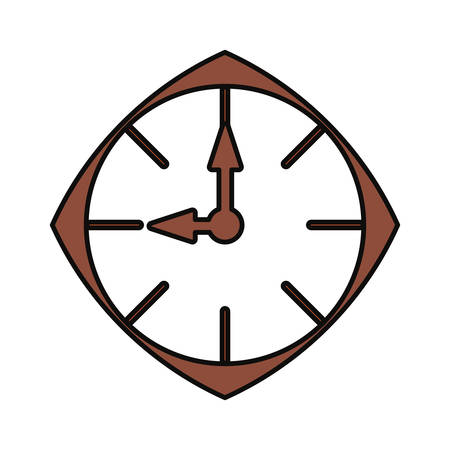 Clock time isolated over white background vector illustrationのイラスト素材