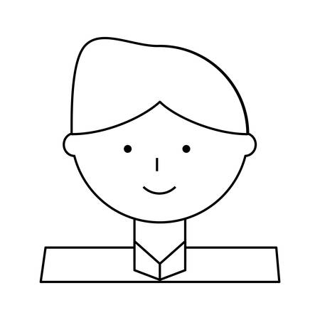 Man cartoon profile over white background vector illustrationのイラスト素材