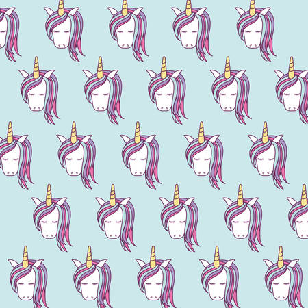 Magical unicorns background colorful design vector illustration.のイラスト素材
