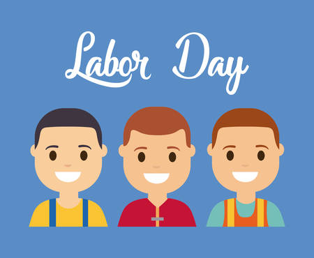 Cartoon people with different professions icon over background vector illustrationのイラスト素材