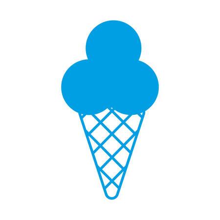 Blue ice cream icon.のイラスト素材