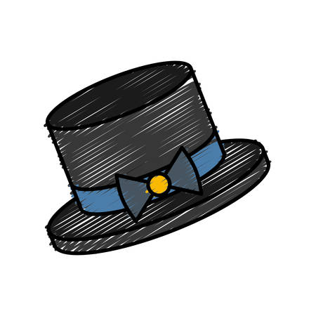 top hat icon over white background vector illustrationのイラスト素材