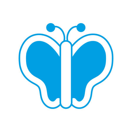 butterfly icon over white background vector illustrationのイラスト素材