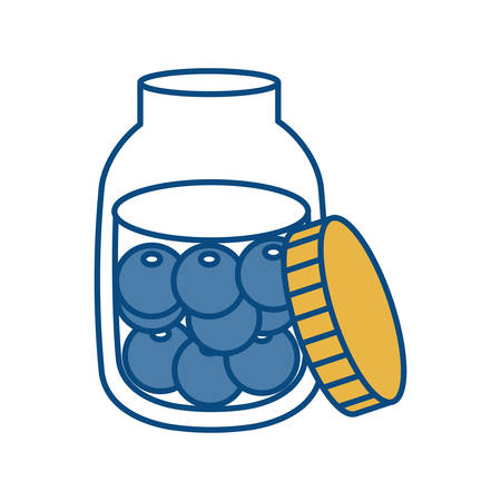 bottle with olives icon over white background vector illustrationのイラスト素材