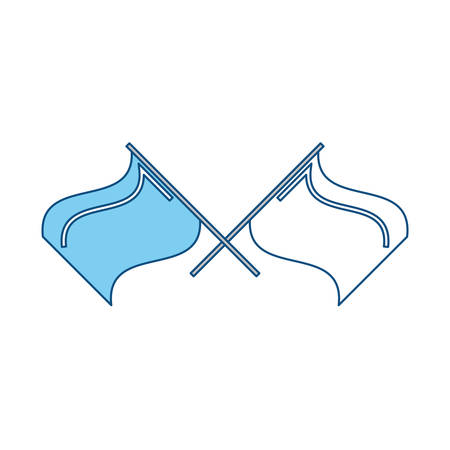 Flag isolated symbol over white background vector illustrationのイラスト素材