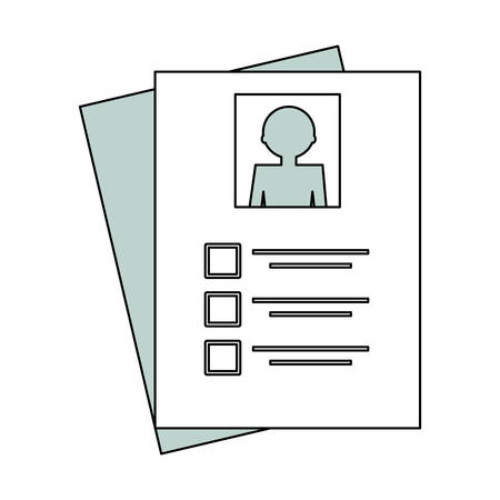 Curriculum Vitae isolated over white background vector illustrationのイラスト素材