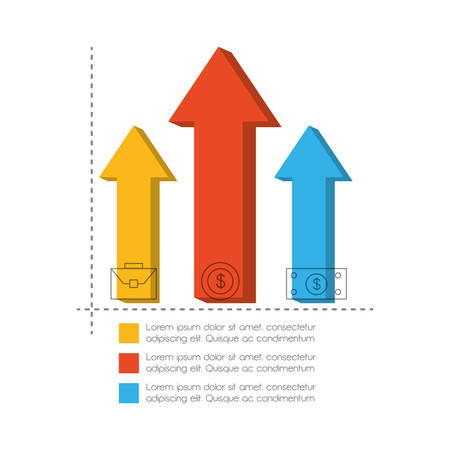 infographic template with arrow business options vector illustrationのイラスト素材