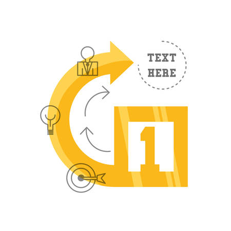 infographic template with arrow business options vector illustrationのイラスト素材
