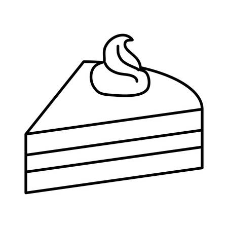 piece of cake icon over white background vector illustrationのイラスト素材