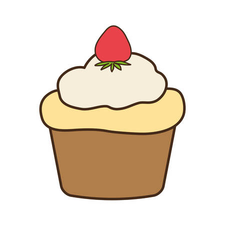 Cupcake sweet dessert icon vector illustration graphic designのイラスト素材