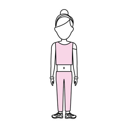 Fitness woman wear icon vector illustration graphic designのイラスト素材