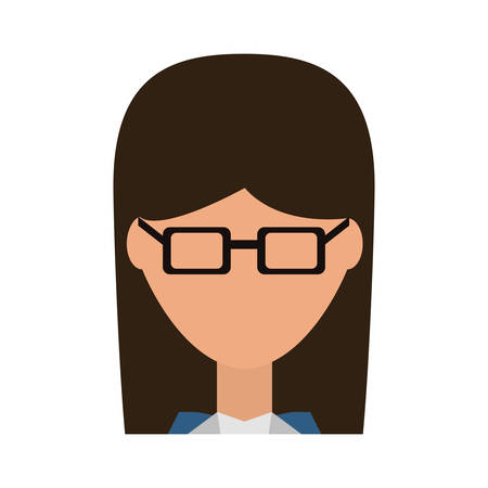Business woman profile cartoon icon vector illustration graphic designのイラスト素材
