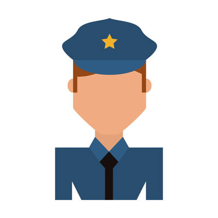 Police officer cartoon icon vector illustration graphic designのイラスト素材