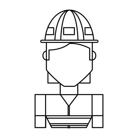 Worker profile cartoon icon vector illustration graphic designのイラスト素材