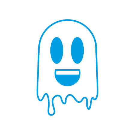 ghost icon over white background vector illustrationのイラスト素材