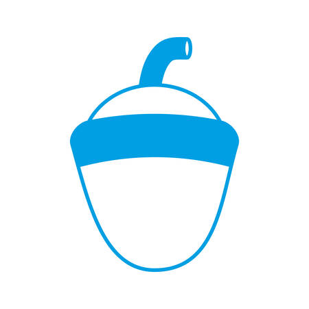 acorn icon over white background vector illustrationのイラスト素材