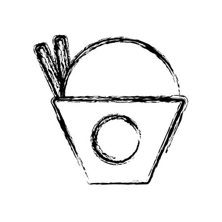 chinese food icon over white background vector illustrationのイラスト素材