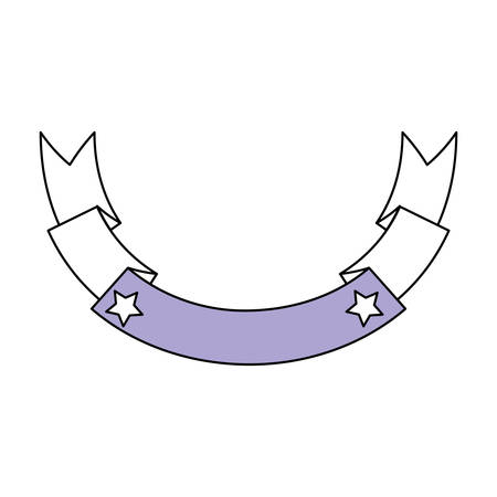 Ribbon banner with stars icon vector illustration graphic designのイラスト素材