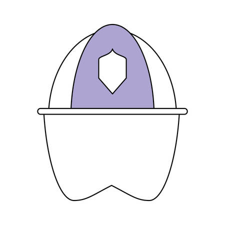 Firefigther helmet cartoon icon vector illustration graphic designのイラスト素材