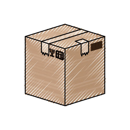 Delivery cardboard box icon vector illustration graphic designのイラスト素材