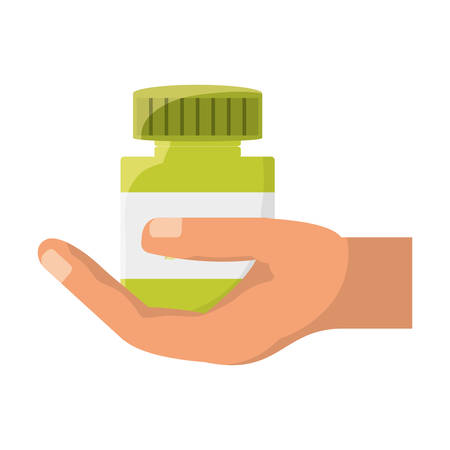 Natural medicine bottle icon vector illustration graphic designのイラスト素材