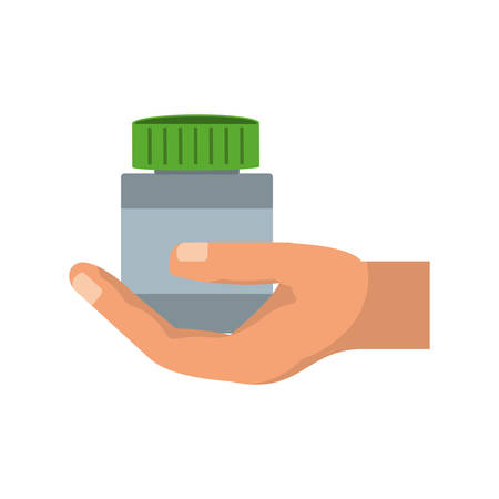 Natural medicine bottle icon vector illustration graphic designのイラスト素材