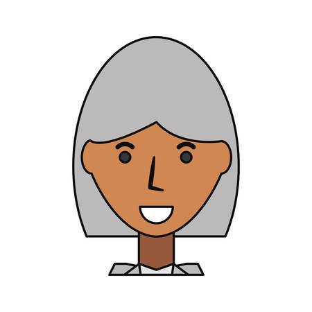 Business woman profile cartoon icon vector illustration graphic designのイラスト素材