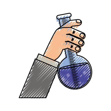 Flask for chemistry lab icon vector illustration graphic designのイラスト素材