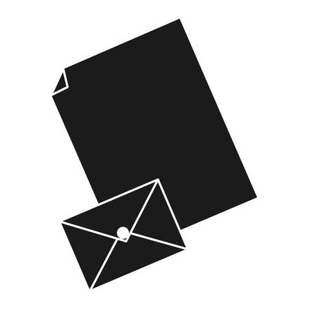 envelope icon over white background vector illustrationのイラスト素材