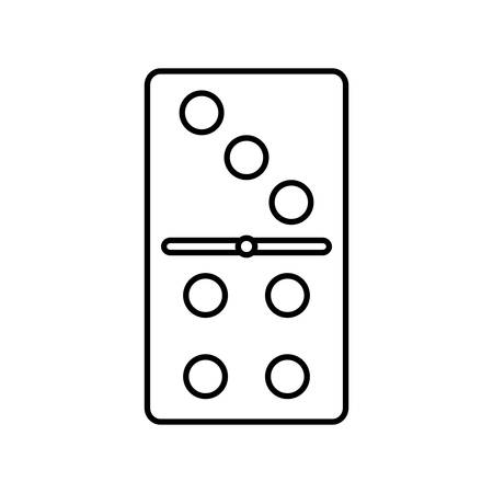 domino piece icon over white background vector illustrationのイラスト素材