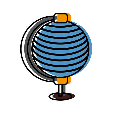 geography tool icon over white background vector illustrationのイラスト素材