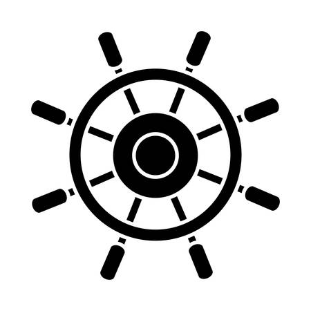 rudder icon over white background vector illustrationのイラスト素材