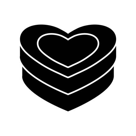 heart box icon over white background vector illustrationのイラスト素材