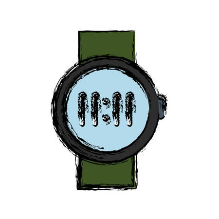 watch icon over white background vector illustrationのイラスト素材
