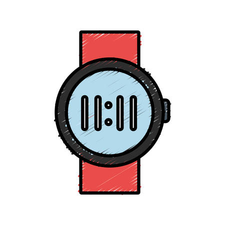 watch icon over white background vector illustrationのイラスト素材