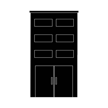 city building icon over white background vector illustrationのイラスト素材