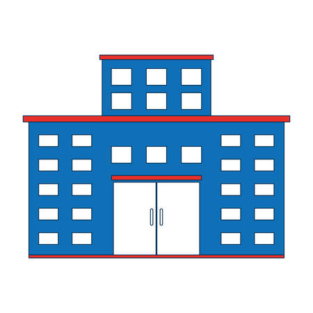 hospital building icon over white background vector illustrationのイラスト素材