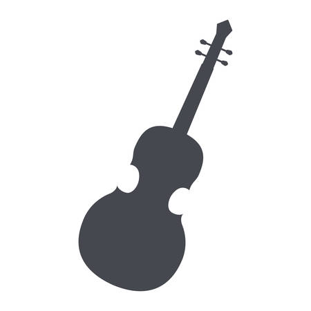 fiddle instrument icon over white background vector illustrationのイラスト素材