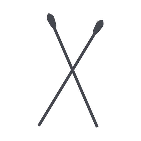 drumsticks icon over white background vector illustrationのイラスト素材