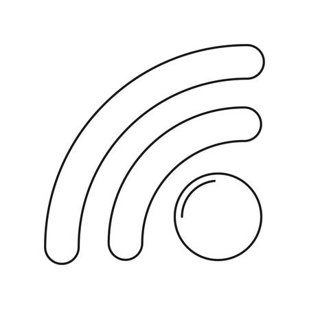 wireless sign icon over white background vector illustrationのイラスト素材