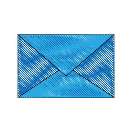 envelope icon over white background vector illustrationのイラスト素材