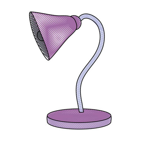 desk lamp icon over white background vector illustrationのイラスト素材