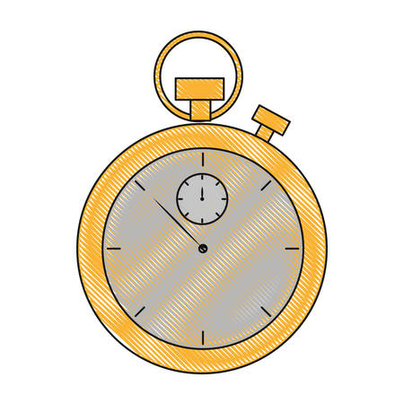 chronometer icon over white background vector illustrationのイラスト素材