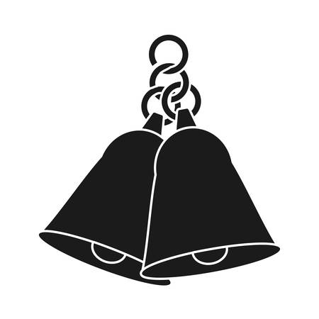 bells icon over white background vector illustrationのイラスト素材
