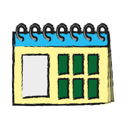 calendar icon over white background vector illustrationのイラスト素材