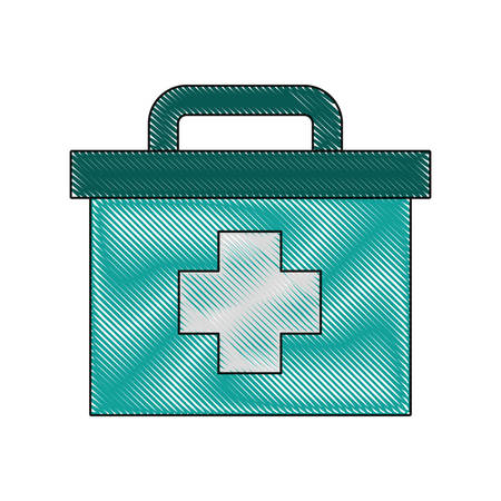 first aid kit icon over white background vector illustrationのイラスト素材